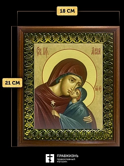 Икона Анна Праведная мать Пресвятой Богородицы, деревянная рамка с басмой и стеклом 15х18х2 см Икона Анна Праведная мать Пресвятой Богородицы, деревянная рамка с басмой и стеклом 15х18х2 см