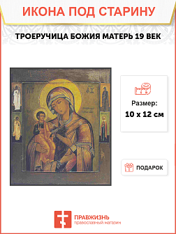 Икона Троеручица 19 век