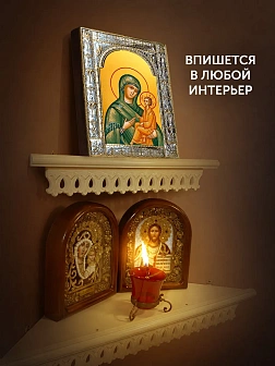 Икона Тихвинская Божия Матерь в ризе, 18x24 см