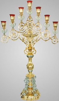 Семисвечник запрестольный №7 золочение / никель