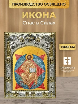 Икона Спас в Силах в ризе, 18х14 см