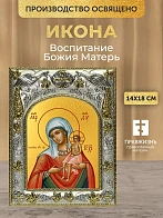 Икона Воспитание Божия Матерь в ризе, 18х14 см