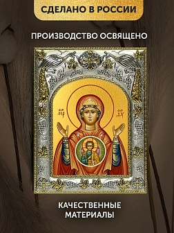 Икона Знамение Божия Матерь в ризе, 18х14 см