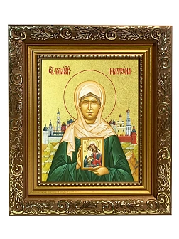 Икона "Матрона Московская", св. блаж., с золочением поталью, 10041-УЛ