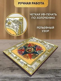 Икона Неопалимая Купина Божия Матерь в ризе, 18х14 см