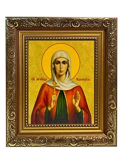 Икона складень Валерия Калерия мученица и Ангел Хранитель 19х22х7 см 040