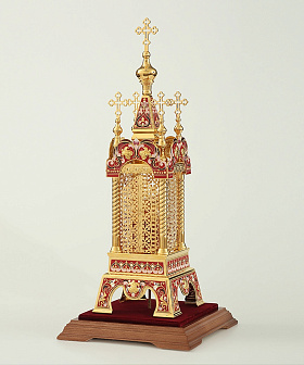 Дарохранительница №10 золочение эмаль