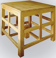 Престол №1 дуб 1.0х1.0 с золочеными гвоздями и золоченым мощевиком