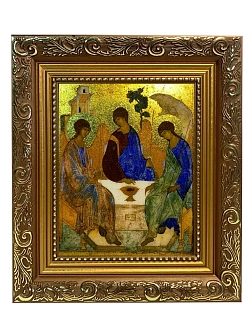 Икона Троица с золочением