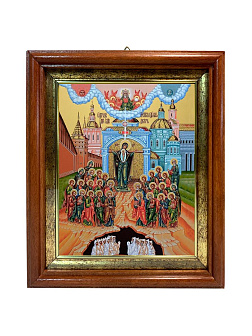 Икона Божьей Матери Непроходимая Дверь в киоте 18х21х4 см 1106