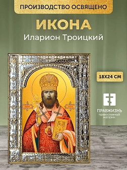 Икона Иларион Троицкий в ризе, 18x24 см