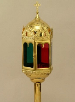 Фонарь пасхальный 1-главый большой золочение