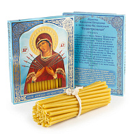 Свечи сорокоустные №50 (40шт, 19см, 1,7ч), Семистрельная Свечи сорокоустные №50 (40шт, 19см, 1,7ч), Семистрельная