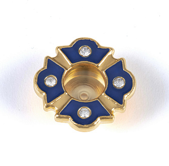 Мощевик для частиц святых мощей золочение фигурный эмаль