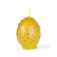 Свеча формовая Яйцо (с травами), ЖЕЛТАЯ