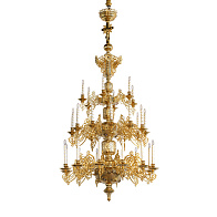 Паникадило 3 яруса 30 свечей алюминий золочение