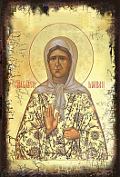 Икона Блаженная Матрона Московская (в золотом)