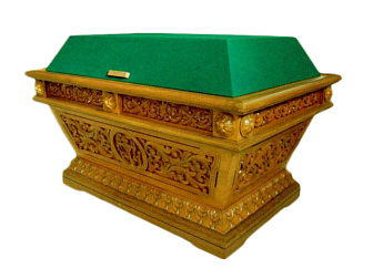 Гробница под плащаницу с тканевым верхом 4-х сторонняя резьба