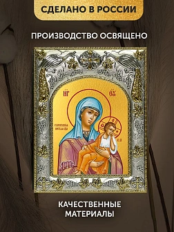 Икона Старорусская Божия Матерь в ризе, 18х14 см