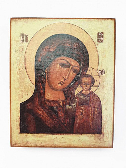 Икона под старину Казанская Божией Матери
