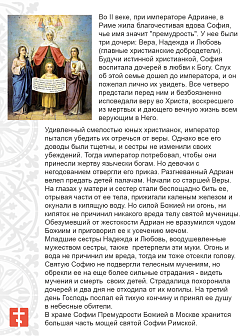Икона Вера, Надежда, Любовь и мать их София мученицы киот 18х21х4 см Икона Вера, Надежда, Любовь и мать их София мученицы киот 18х21х4 см