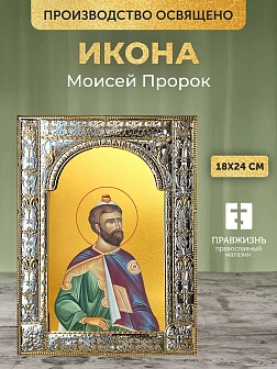Икона Моисей Пророк в ризе, 18x24 см