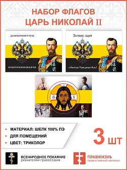 Набор флагов Царь Николай II 016