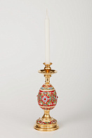 Подсвечник-яйцо №4 филигрань, эмаль, роспись / золочение Подсвечник-яйцо №4 филигрань, эмаль, роспись / золочение