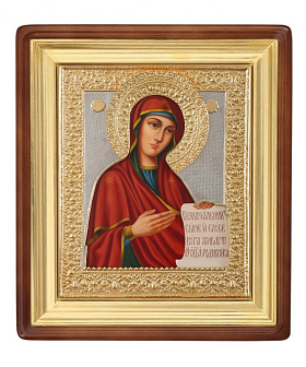 Икона живописная в киоте 40х50 масло, риза №67, киот №1 Богородица Икона живописная в киоте 40х50 масло, риза №67, киот №1 Богородица