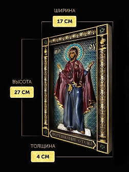 Икона Богородица Нерушимая Стена резная из дерева