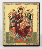 Икона на доске 22х26 объёмная печать, лак Всецарица Икона на доске 22х26 объёмная печать, лак Всецарица