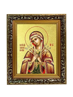 Икона Божией Матери "Умягчение злых сердец" с золочением поталью, 03079-УЛ