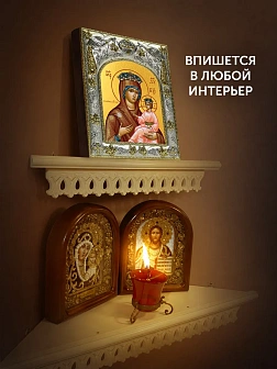 Икона Всеблаженная Божия Матерь в ризе, 18х14 см