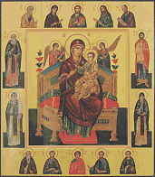 Икона Пресвятой Богородицы ВСЕЦАРИЦА (Пантанасса) (ПОД СТАРИНУ)