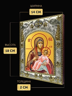 Икона Козельщанская Божия Матерь в ризе, 18х14 см