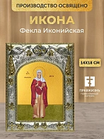 Икона Фекла Иконийская в ризе, 18х14 см