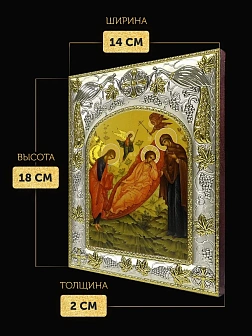 Икона Недреманное Око Божия Матерь в ризе, 18х14 см