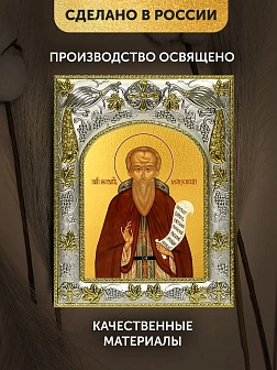 Икона Ферапонт Монзенский в ризе, 18х14 см