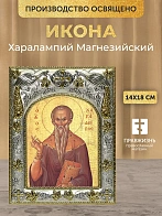 Икона Харалампий Магнезийский в ризе, 18х14 см