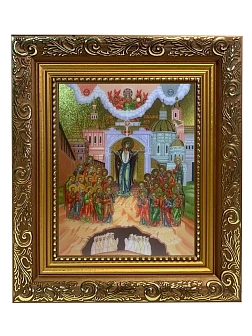 Икона Божией Матери Непроходимая Дверь с золочением