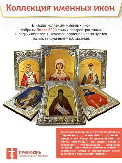 Икона 165 Неувядаемый Цвет Божия Матерь золочение поталь киот 21 см