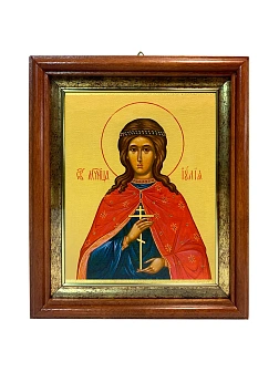 Икона Иулия Юлия мученица в киоте 18х21х4 см 418