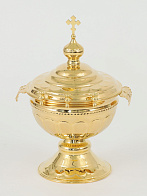 Чаша водосвятная большая золочение чеканка