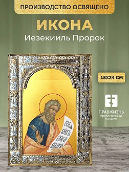 Икона Иезекииль Пророк в ризе, 18x24 см