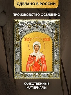 Икона Анисия Солунская в ризе, 18х14 см Икона Анисия Солунская в ризе, 18х14 см