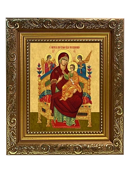Икона складень Божией Матери Всецарица и Ангел Хранитель 19х22х7 см 054