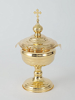 Чаша водосвятная малая золочение чеканка