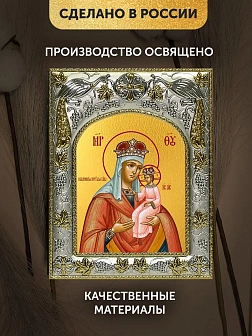 Икона Ильинская Божия Матерь в ризе, 18х14 см
