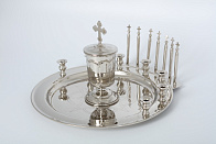 Прибор для соборования никель чеканка Прибор для соборования никель чеканка