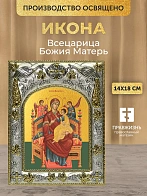 Икона Всецарица Божия Матерь в ризе, 18х14 см